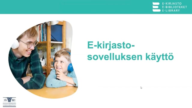 E-kirjasto: Sovelluksen käyttö​