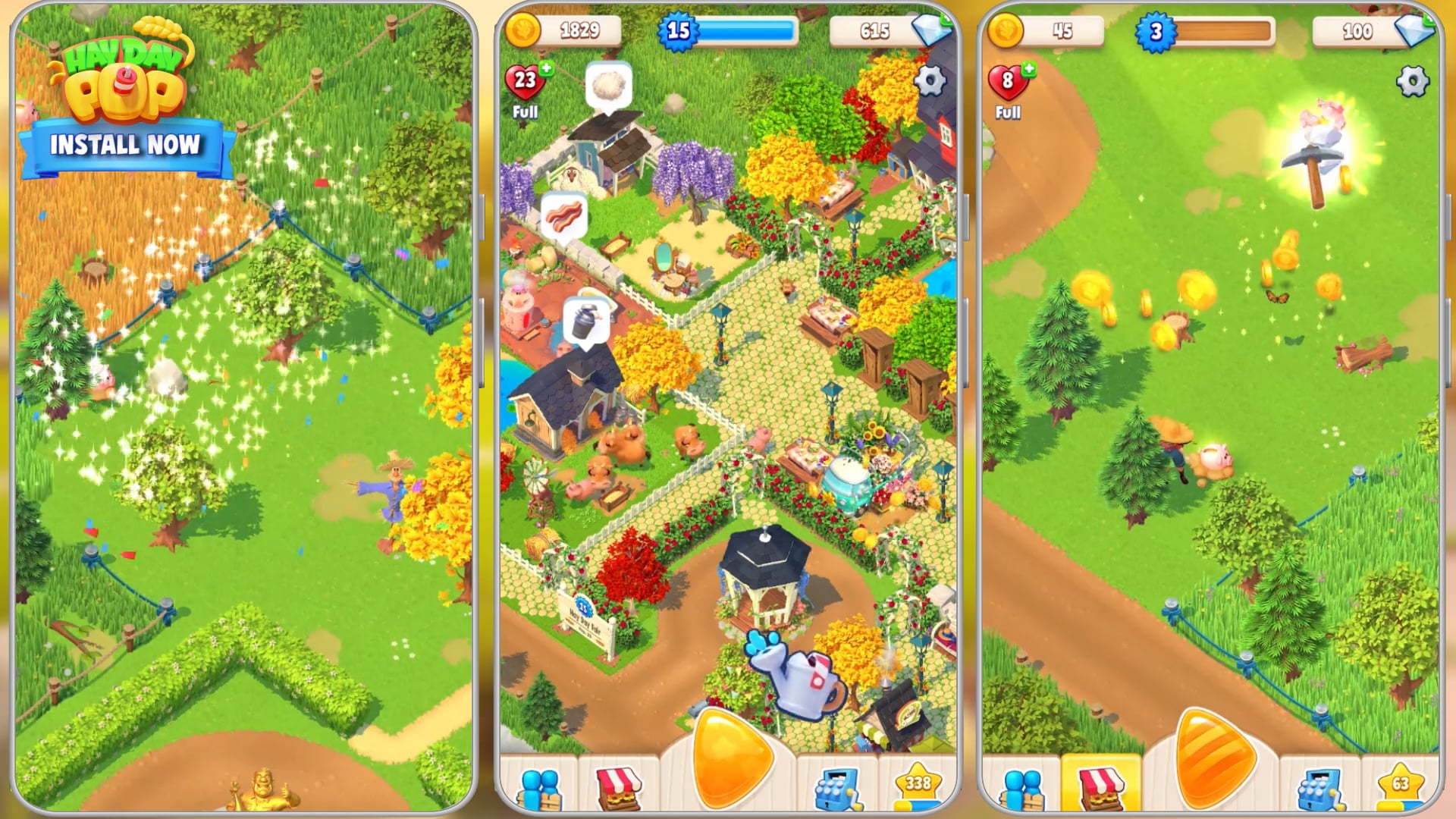Short-form Ad: Supercell - Hay Day Pop "Overwhelming Gameplay"