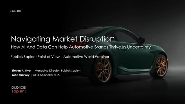 Navigating market disruption: How AI and data can help automotive brands thrive in uncertainty