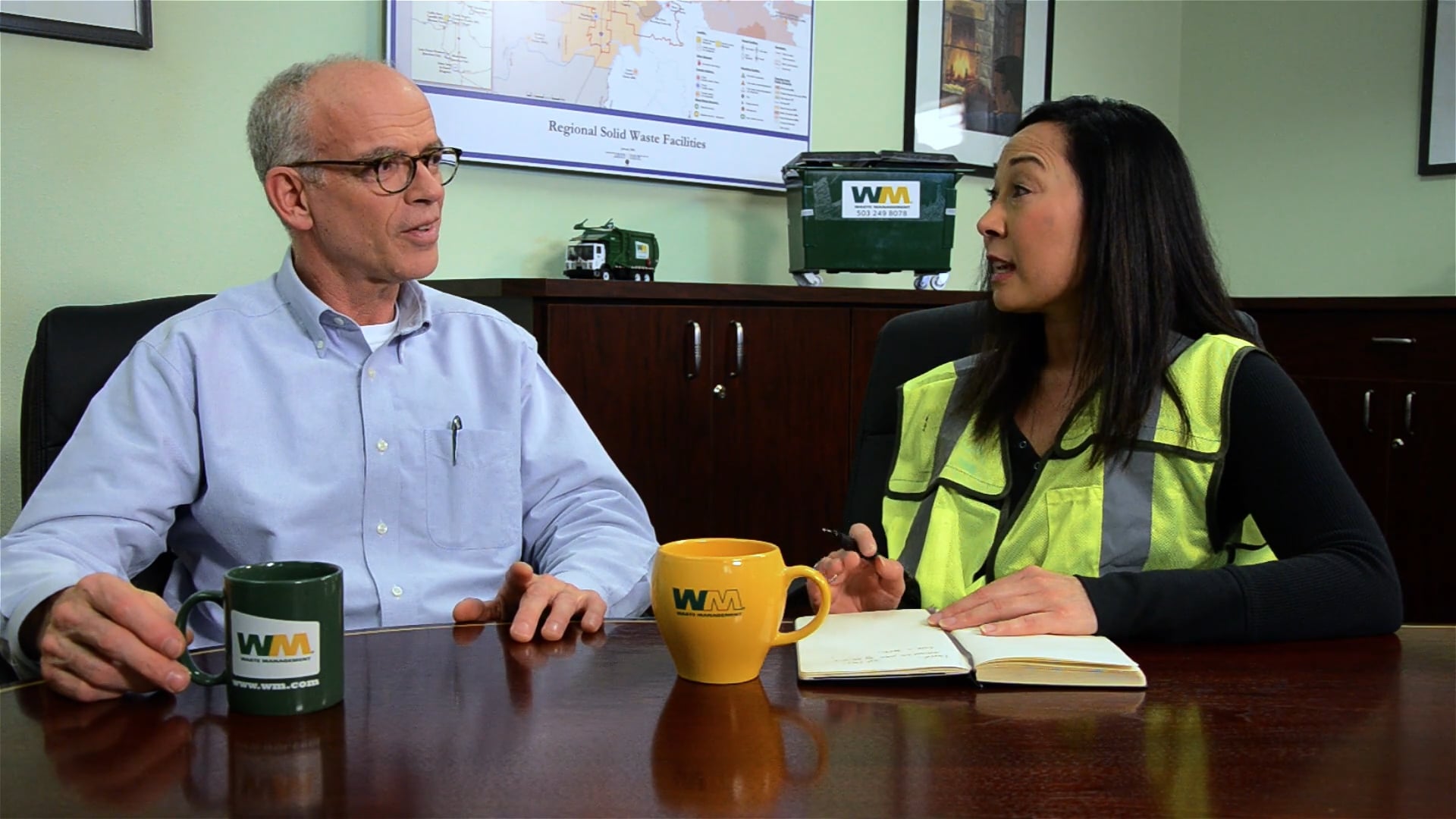 Employee Training Video: Waste Management "Midweek Meeting" scenario