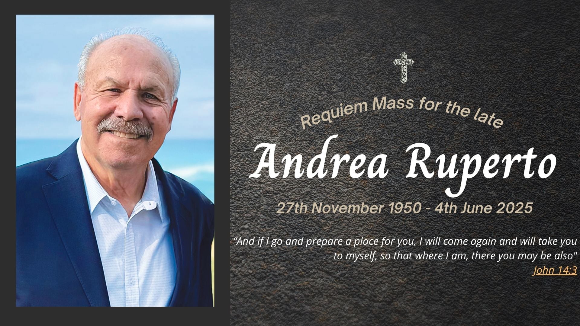Funeral livestream of the late Andrea Ruperto