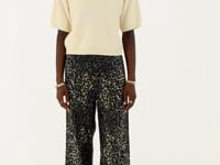 Leopard print linen look trousers | My Jewellery