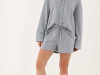 Blauwe blouse wit stiksel (Santje)MJ12401_1