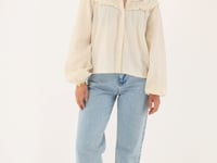 Beige blouserimpel kraag (Santje)MJ13827_1