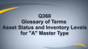 Differentiate between Asset Status and Inventory Levels