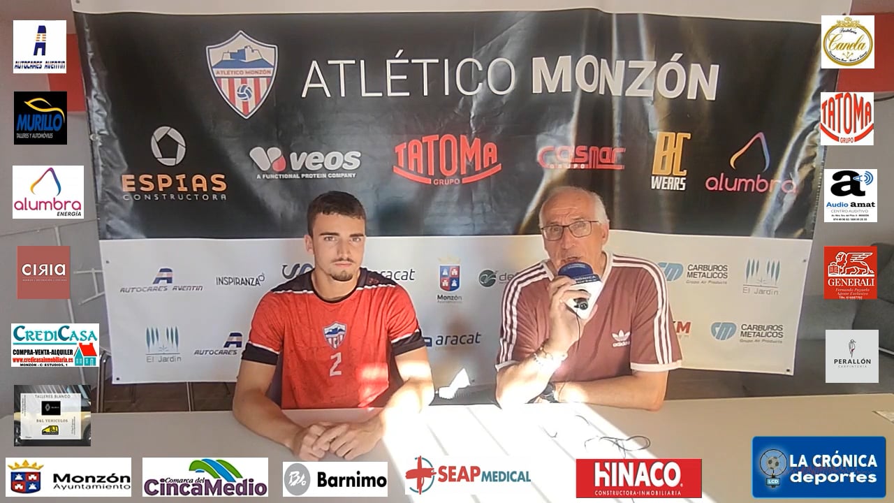 FINAL PLAY OFF DE ASCENSO A  2ª RFEF ( PREVIA PARTIDO DE VUELTA ) AT.MONZÓN  ALUMBRA-CD BINÉFAR  ENRIC SOLANO ( JUGADOR AT.MONZÓN )