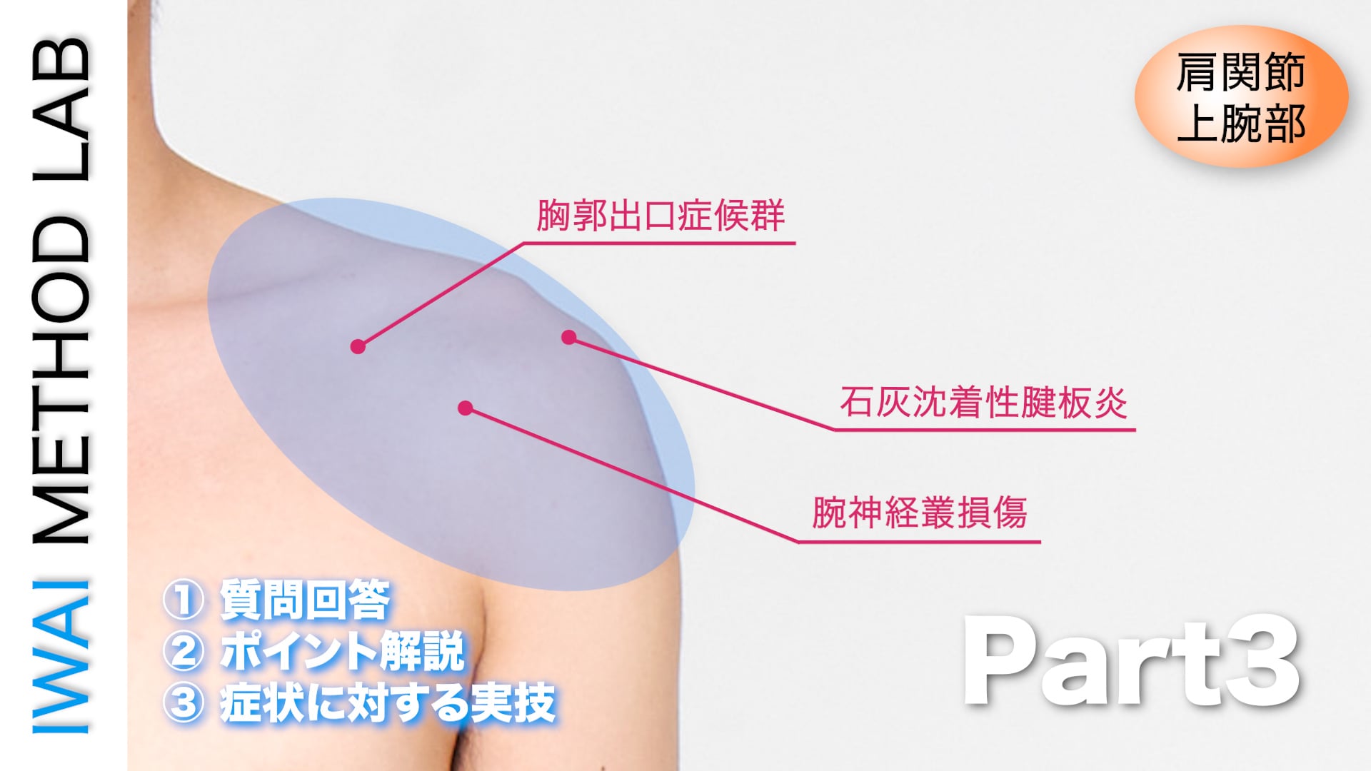 オンライン実技講習：肩関節・上腕部におこる症状・タイプ別テクニック Part.3