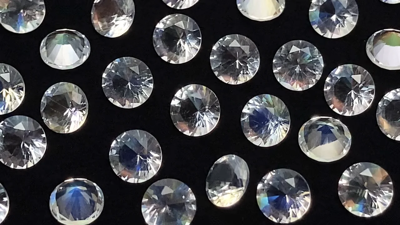 宝石質アンデシンラブラドライト ルース ラウンド ファセットカット4.5