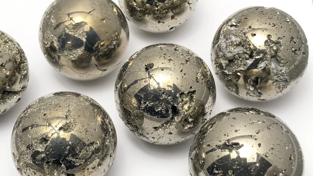 ゴールデンパイライト スフィア・ラウンド40mm～47mm 1個｜天然石