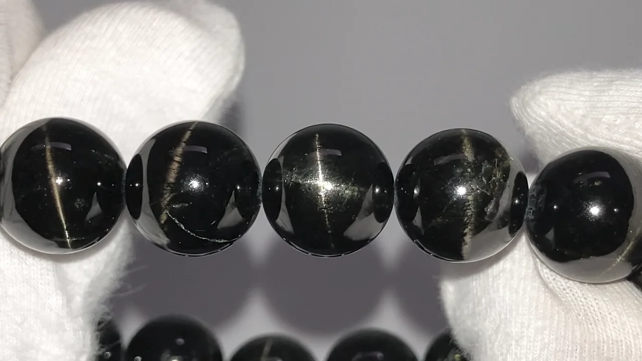 ブラックスターダイオプサイド ラウンド12mm ブレスレット