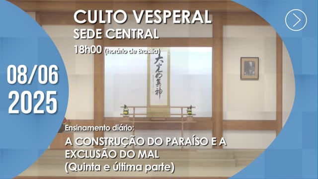 Capa do vídeo “Culto Vesperal | Sede Central - 08/06/2025”