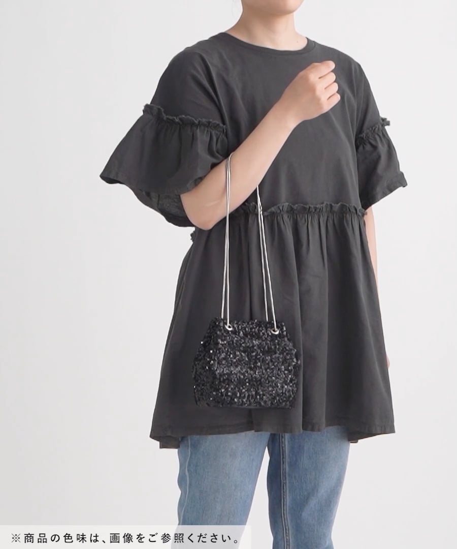 スパンコール巾着ショルダーバッグ3 | [公式]ラコレ（LAKOLE）通販