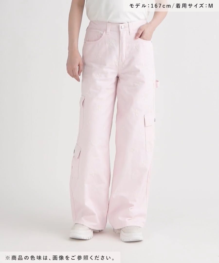 ebure ロンハーマン別注　リネンアセテートカーゴパンツ　pink ebure ロンハーマン別注 リネンアセテートカーゴパンツ pink