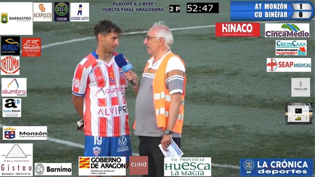 COFRADES-YOUSSEF (Jugadores At.Monzón Alumbra )  At.Monzón Alumbra 1-0 CD Binéfar /  FINAL ARAGONESA  PLAY OFF ASCENSO A  2ª RFEF ( VUELTA )
