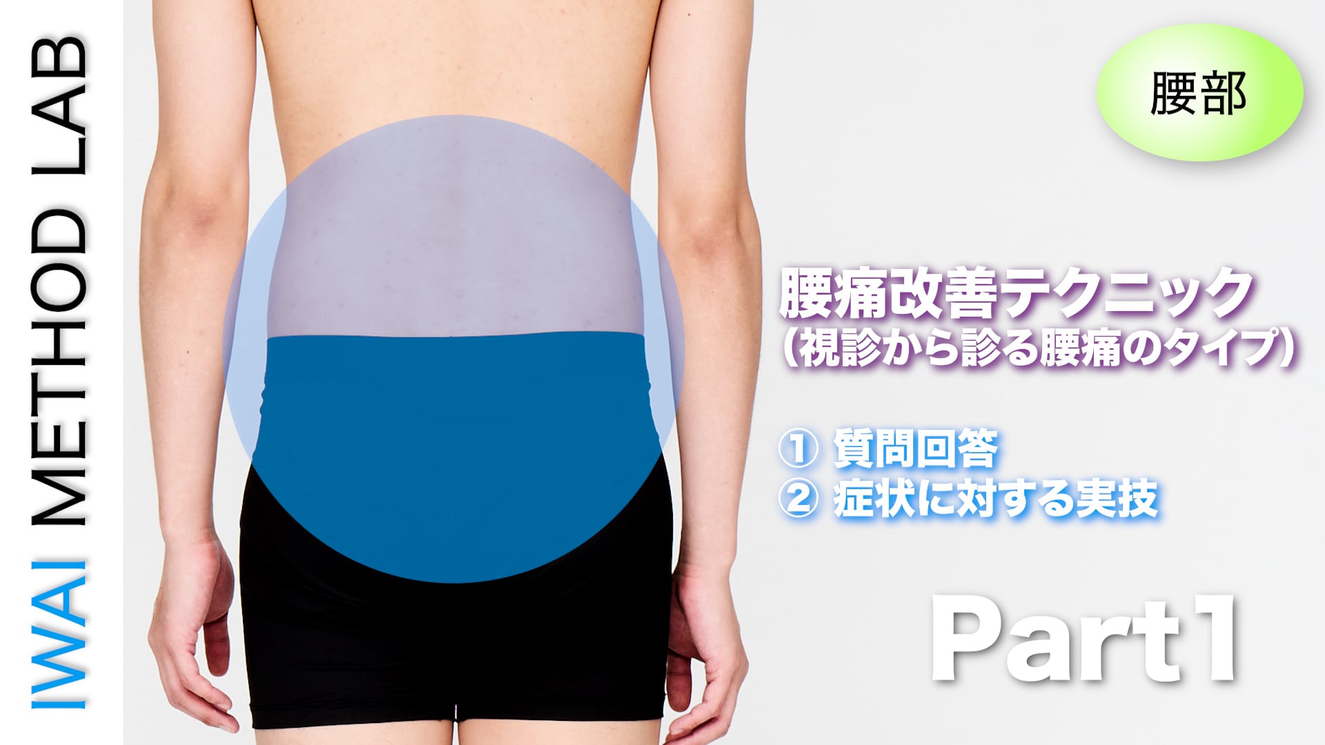 オンライン実技講習：腰痛改善テクニック（視診から診る腰痛のタイプ）