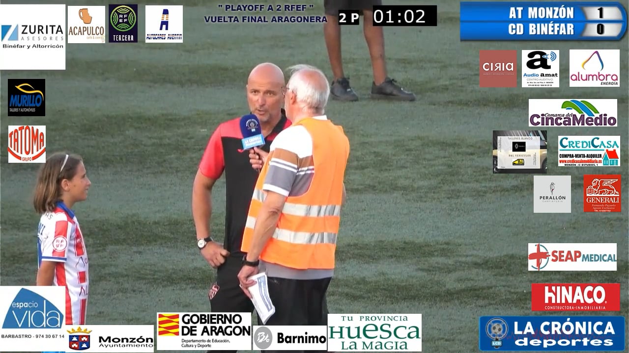 ISMAEL  MARIANI ( Entrenador At.Monzón Alumbra )  At.Monzón Alumbra 1-0 CD Binéfar / FINAL  ARAGONESA  PLAY OFF ASCENSO A 2ª RFEF ( VUELTA )