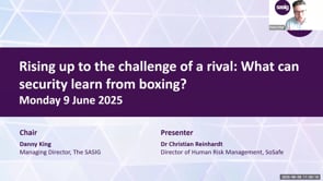 SASIG Webinar - Rising up to the challenge of a rival: What can security learn from boxing? 2025-06-09 10:00:14