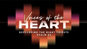 Developing the Right Thirsts (Psalm 63)