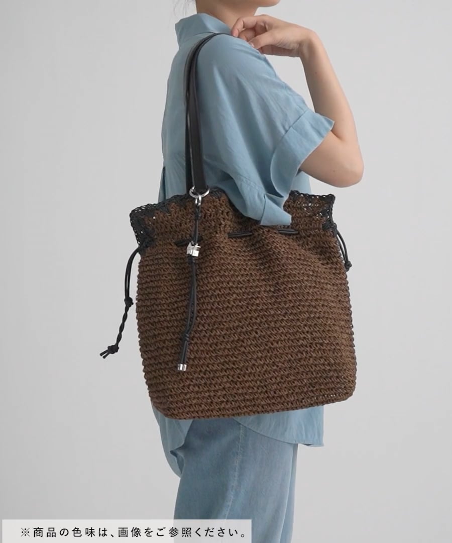 eyckb様 A4サイズ収納可能】チャーム付き3WAYファートート（トートバッグ