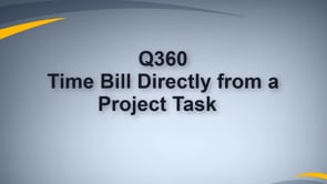 Time Bill From Project Task