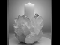 Quartz candle holder