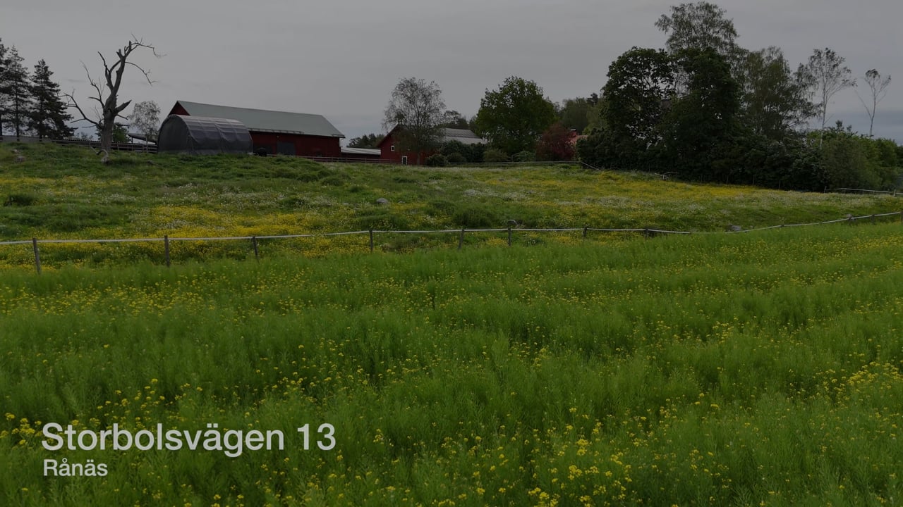 7 rum Gård med jordbruk på Storbolsvägen 13 Fasterna Norrtälje kommun - video
