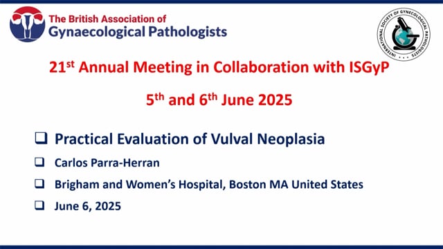 Practical approach to vulval neoplasia, Prof Carlos Parra-Herran