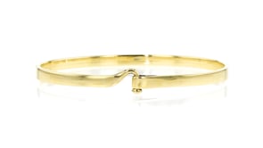 Italian 14kt Yellow Gold Loop and Hook Bangle Bracelet