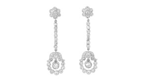C. 2000 Vintage 2.00 ct. t.w. Diamond Drop Earrings in Platinum