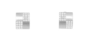 C. 2000 Vintage .48 ct. t.w. Diamond Geometric Earrings in Platinum