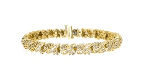 C. 1990 Vintage 4.50 ct. t.w. Diamond Link Bracelet in 14kt Yellow Gold