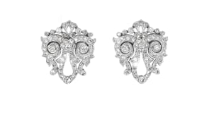 C. 1990 Vintage 1.30 ct. t.w. Diamond Cluster Earrings in 18kt White Gold