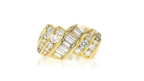 C. 1990 Vintage 2.30 ct. t.w. Diamond Ring in 18kt Yellow Gold