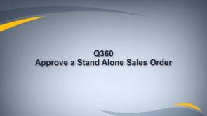Approve a Customer Order