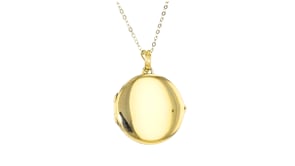 C. 1940 Vintage Tiffany Jewelry 18kt Yellow Gold Locket Pendant with Cable Chain