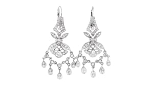 C. 1990 Vintage 2.00 ct. t.w. Diamond Chandelier Earrings in 18kt White Gold