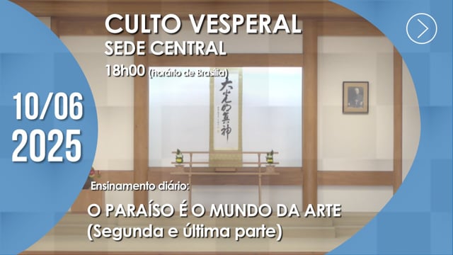 Capa do vídeo “Culto Vesperal | Sede Central - 10/06/2025”