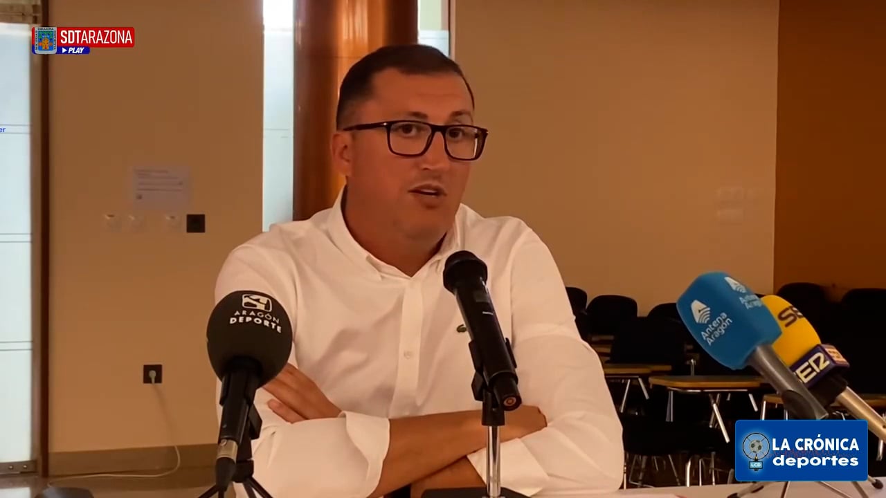 ANICETO NAVARRO (Presidente de la SD Tarazona, ha analizado en rueda de prensa ante socios y medios la situación deportiva y económica del Club)