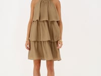 Brown halter dress with layers | My Jewellery