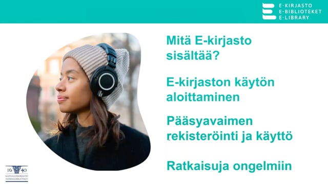 E-kirjasto: E-kirjaston aineistot ja käyttöönotto​