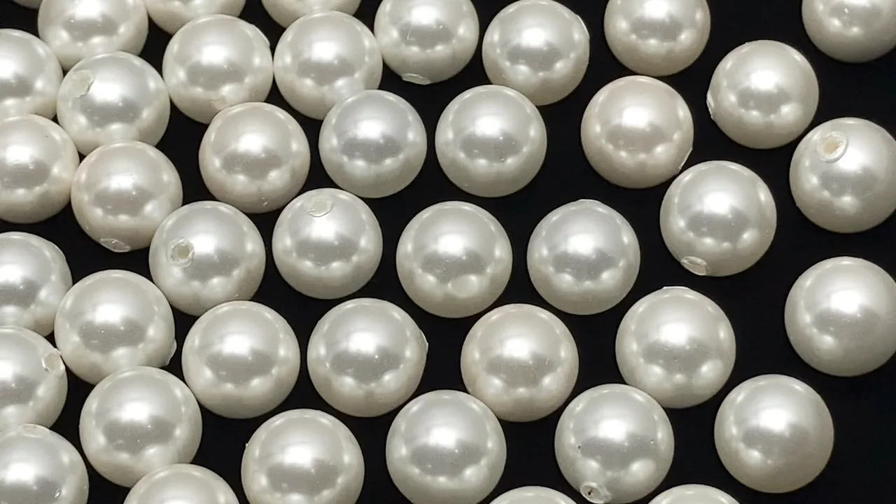 マベパール10粒 貝パール ホワイト 片穴ラウンド10mm 10粒｜天然石ビーズの卸問屋