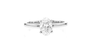 1.00 Carat Oval Lab-Grown Diamond Solitaire Ring in 14kt White Gold