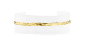 Italian 1.6mm 14kt Yellow Gold Braided Herringbone Bracelet