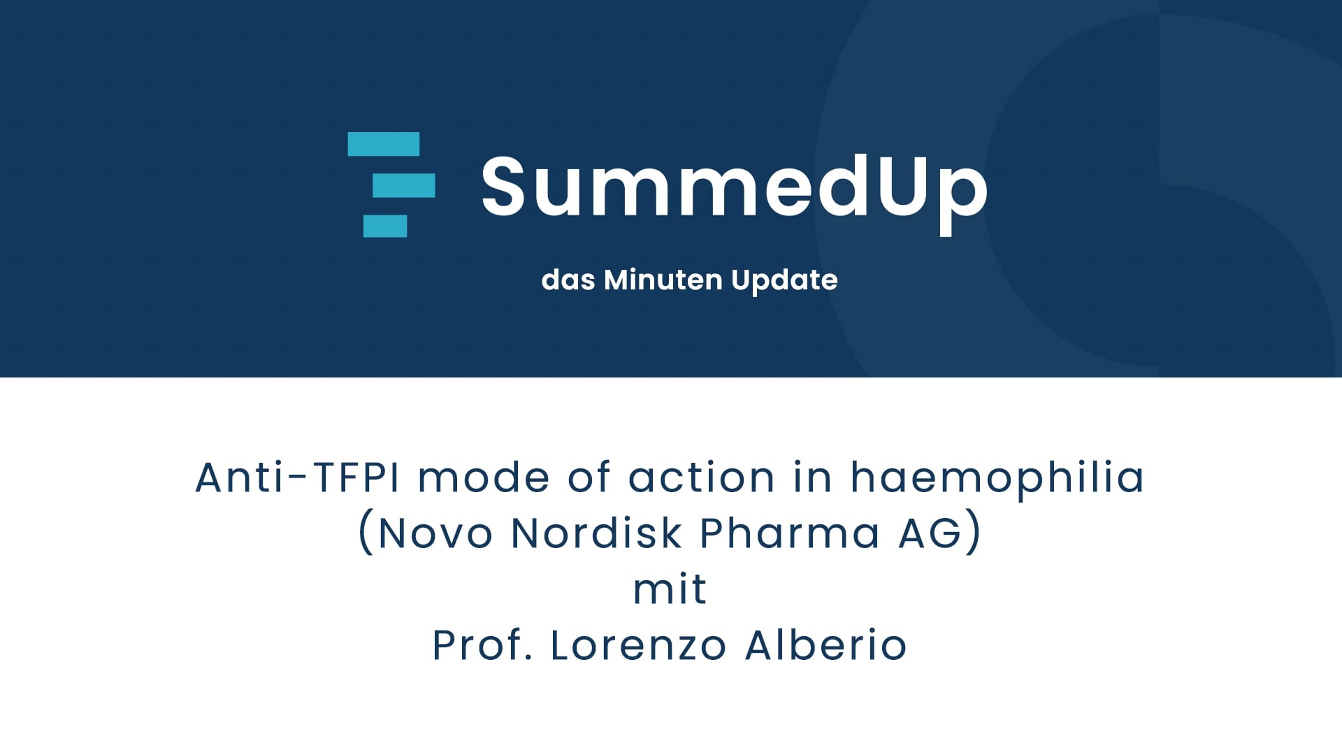 DE | Anti-TFPI mode of action in haemophilia