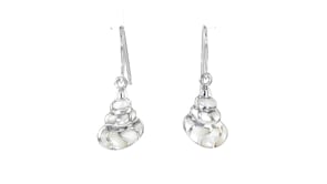 Mother-of-Pearl Conch Shell Drop Earrings in Sterling Silver
