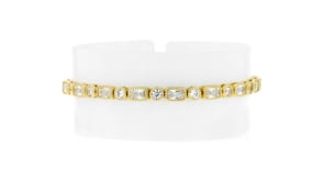 6.70 ct. t.w. CZ Bracelet in 18kt Gold Over Sterling