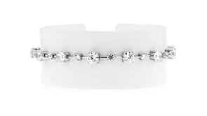 6.75 ct. t.w. CZ Station Bracelet in Sterling Silver