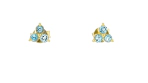 1.90 ct. t.w. Multi-Gemstone Jewelry Set: Three Pairs of Earrings in 18kt Gold Over Sterling