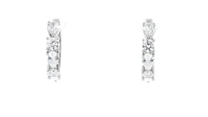 5.10 ct. t.w. CZ Hoop Earrings in Sterling Silver
