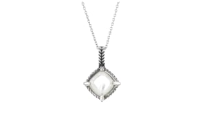 Mother-of-Pearl Pendant Necklace in Sterling Silver